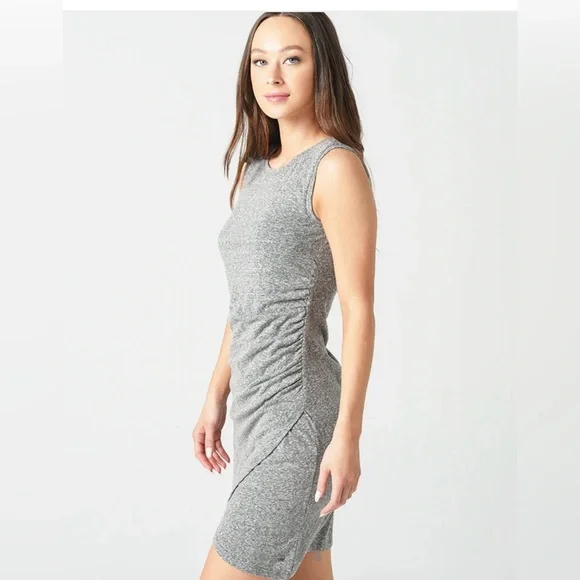 Z Supply Olive Green Triblend Tulip Size S Ruched Tank Dress - Picture 6 of 7